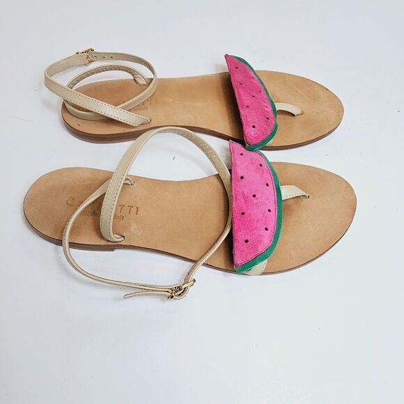 Cornetti Italy Suede Watermelon Thong Sandals Size 39 - Picture 5 of 10